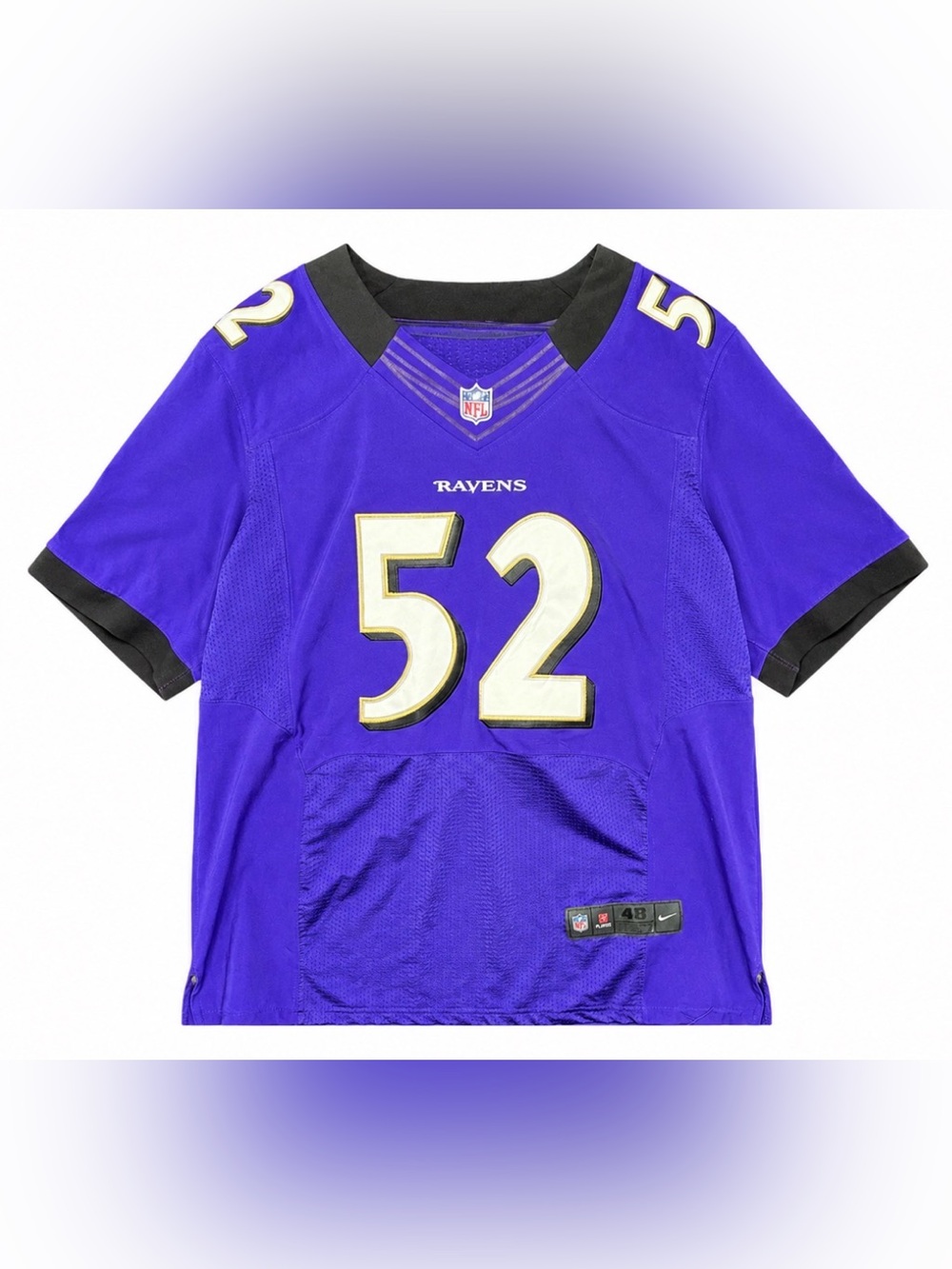 Nike On Field #52 Ray Lewis (HOF) Baltimore Ravens NFL Jersey Sz 48 (L)